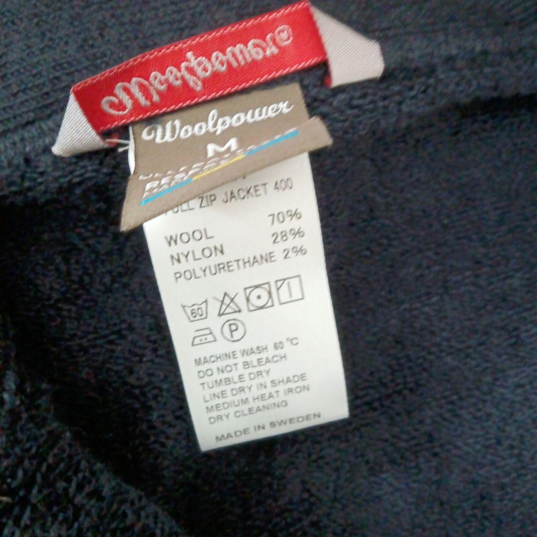 ウールパワー フルジップ ジャケット 400 サイズM ネイビー