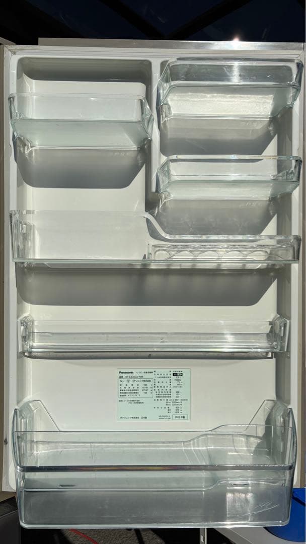 【Panasonic】大型冷蔵庫　2015年製　NR-E430GV-N形