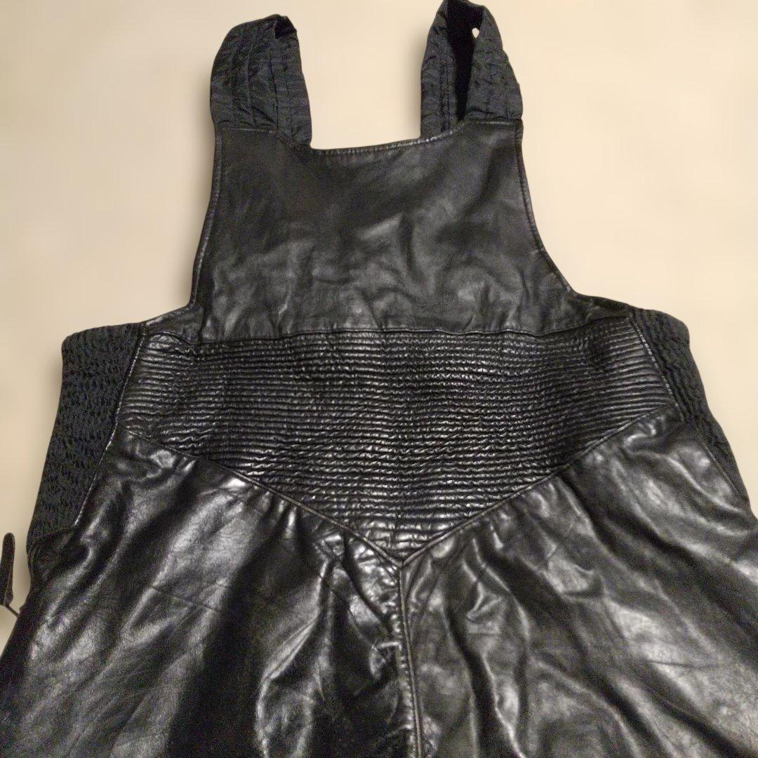 90年代 レザーオーバーオール