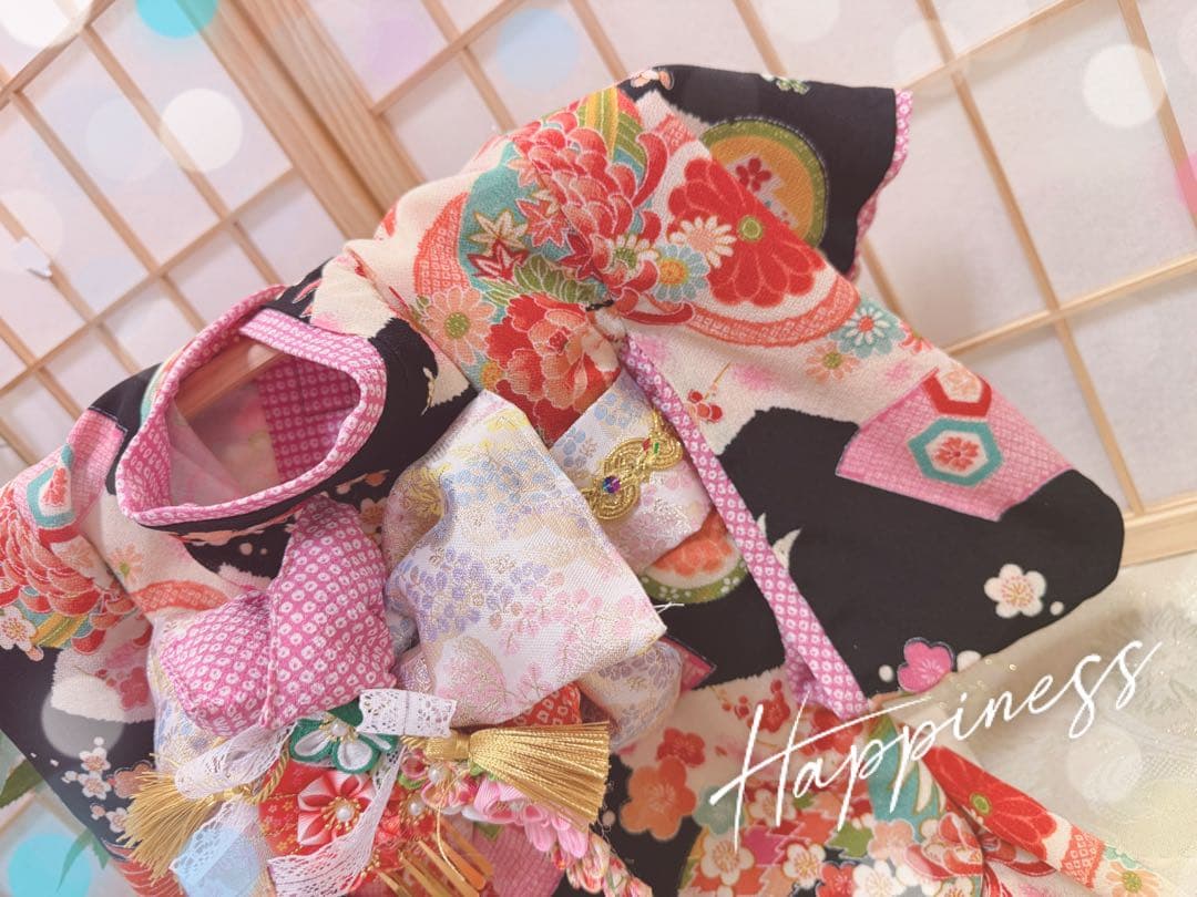 B455.pon2pan2☆犬オーダーお着物☆犬お着物☆犬お引き摺りお着物