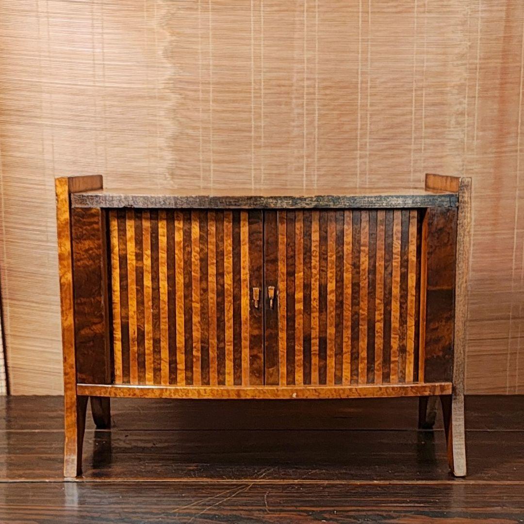 飾り棚　蛇腹扉　キャビネット　昭和レトロ　古家具