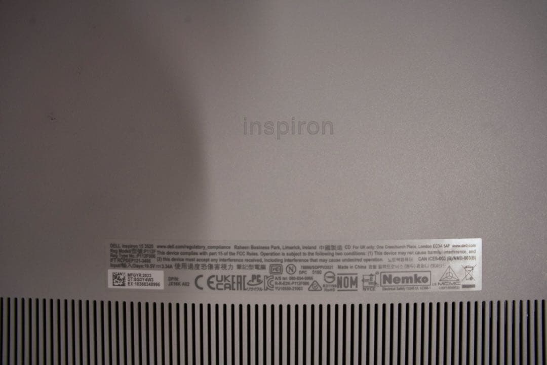 その他ノートPC本体 DELL inspiron 15 3525 16GB 512GB