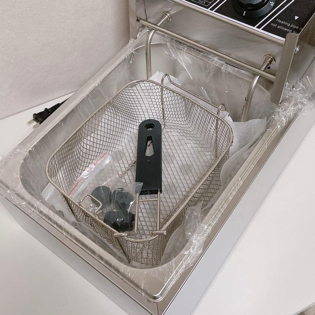 本日限定価格‼️電気フライヤー 6L 業務用 家庭用 卓上フライヤー 揚げ物器