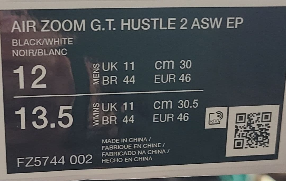 シューズ(男性用) NIKE ZOOM G.T. HUSTLE 2 ASW EP