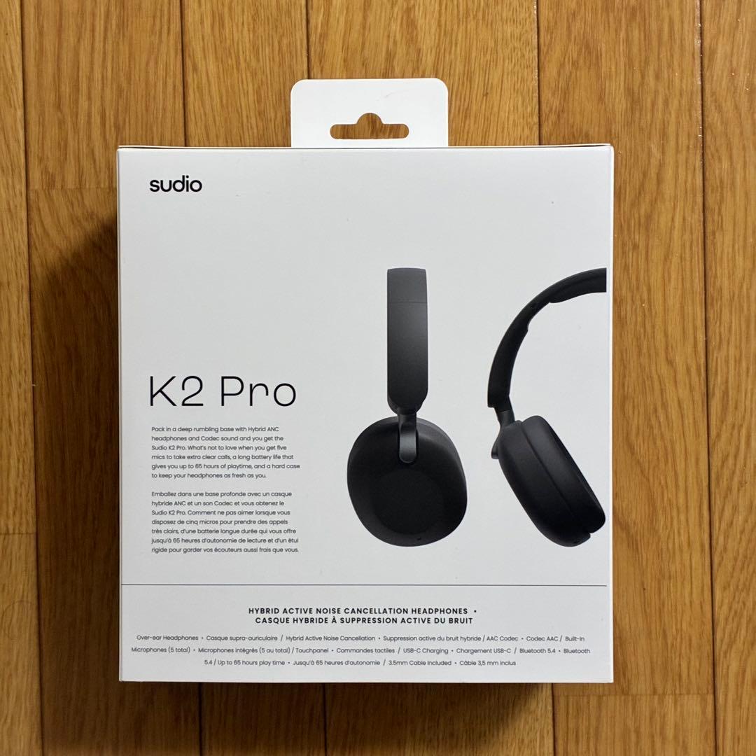 sudio k2 pro 未使用品　ワイヤレスヘッドホン　黒