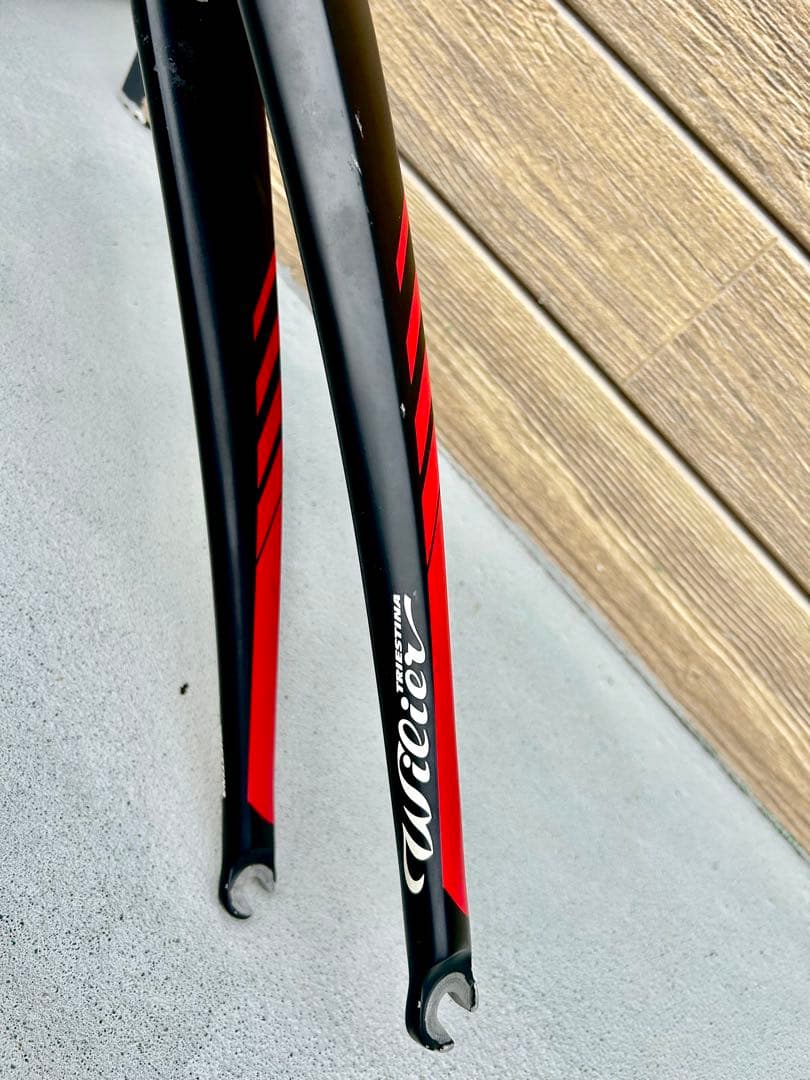 【WilierカーボンCarbonフロントフォーク】RITCHEYヘッドパーツ付