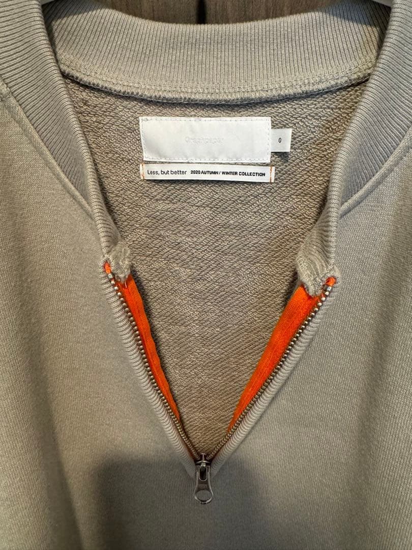 グラフペーパーxループウィラー ハーフジップスウェット サイズ0