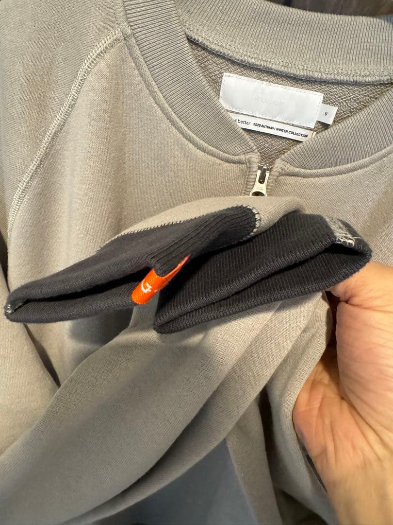 グラフペーパーxループウィラー ハーフジップスウェット サイズ0