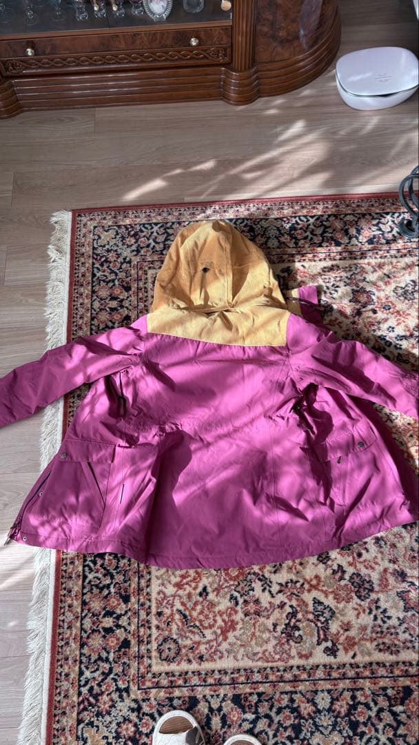 ICEPEAKアウトドアウェア 紫×黄 フード付き