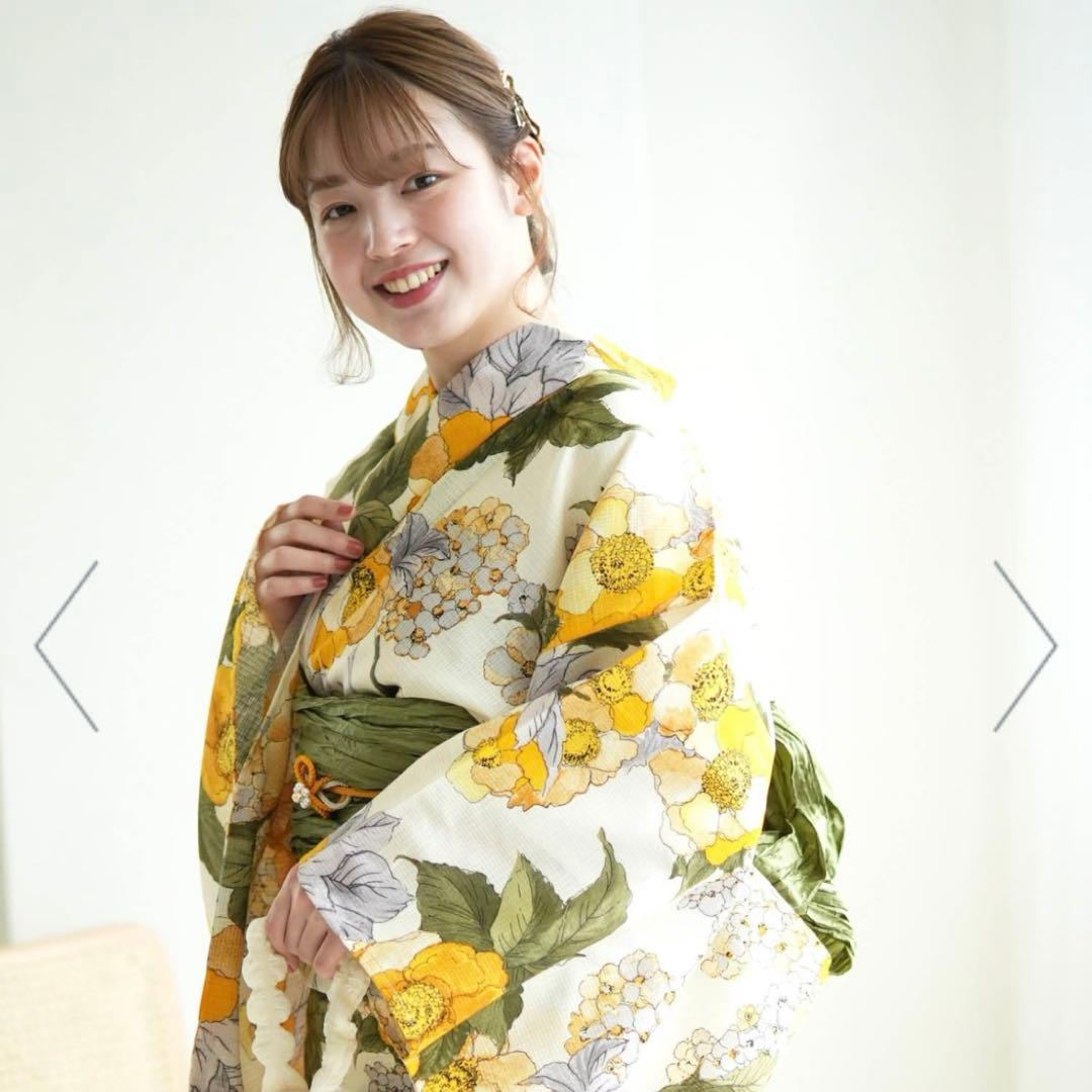 【美品】完売品！utatane 花柄浴衣・帯セット Sサイズ