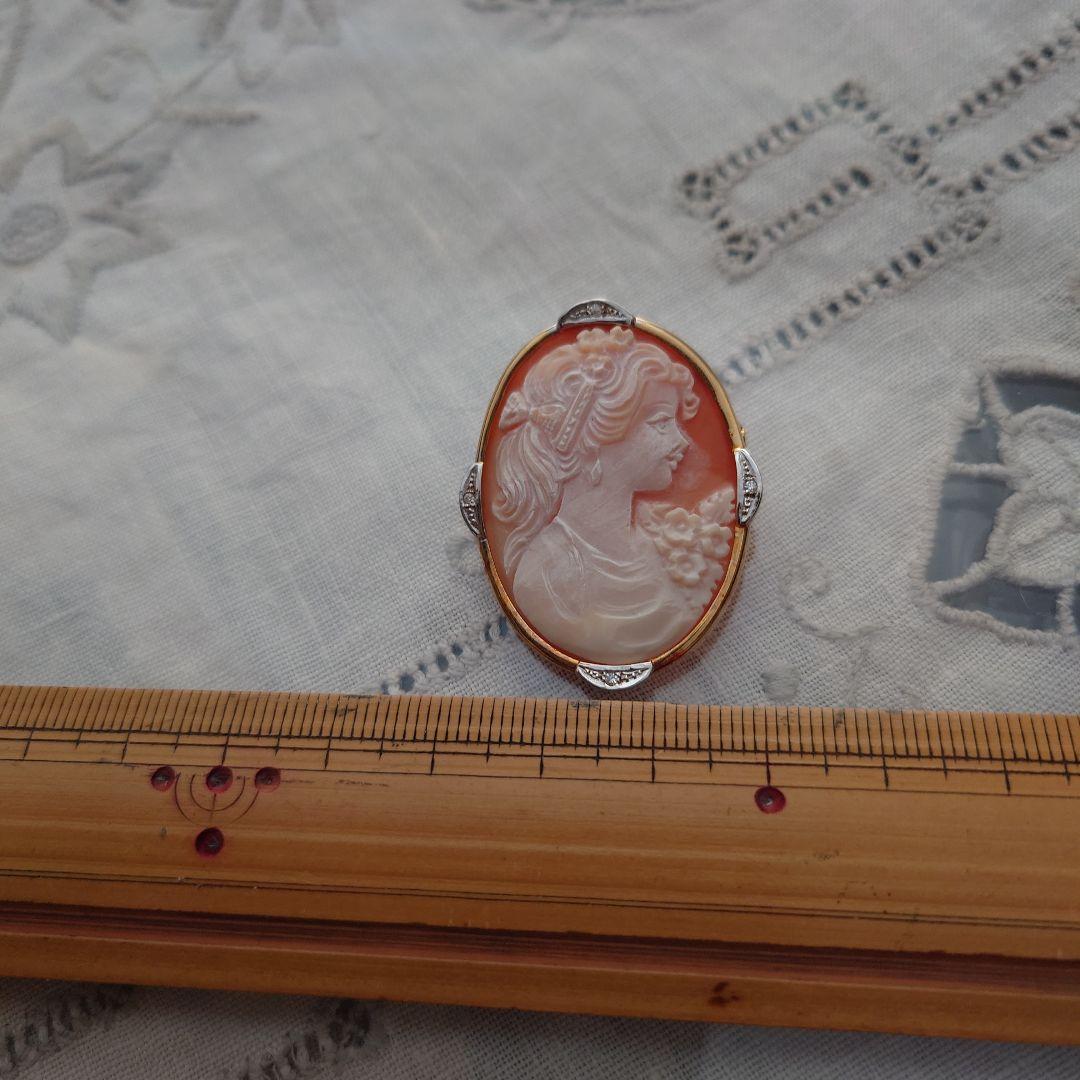 本日臨時価格　カメオブローチ