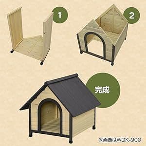 【新品　未使用】アイリスオーヤマ ウッディ犬舎 WDK-750　ブラウン