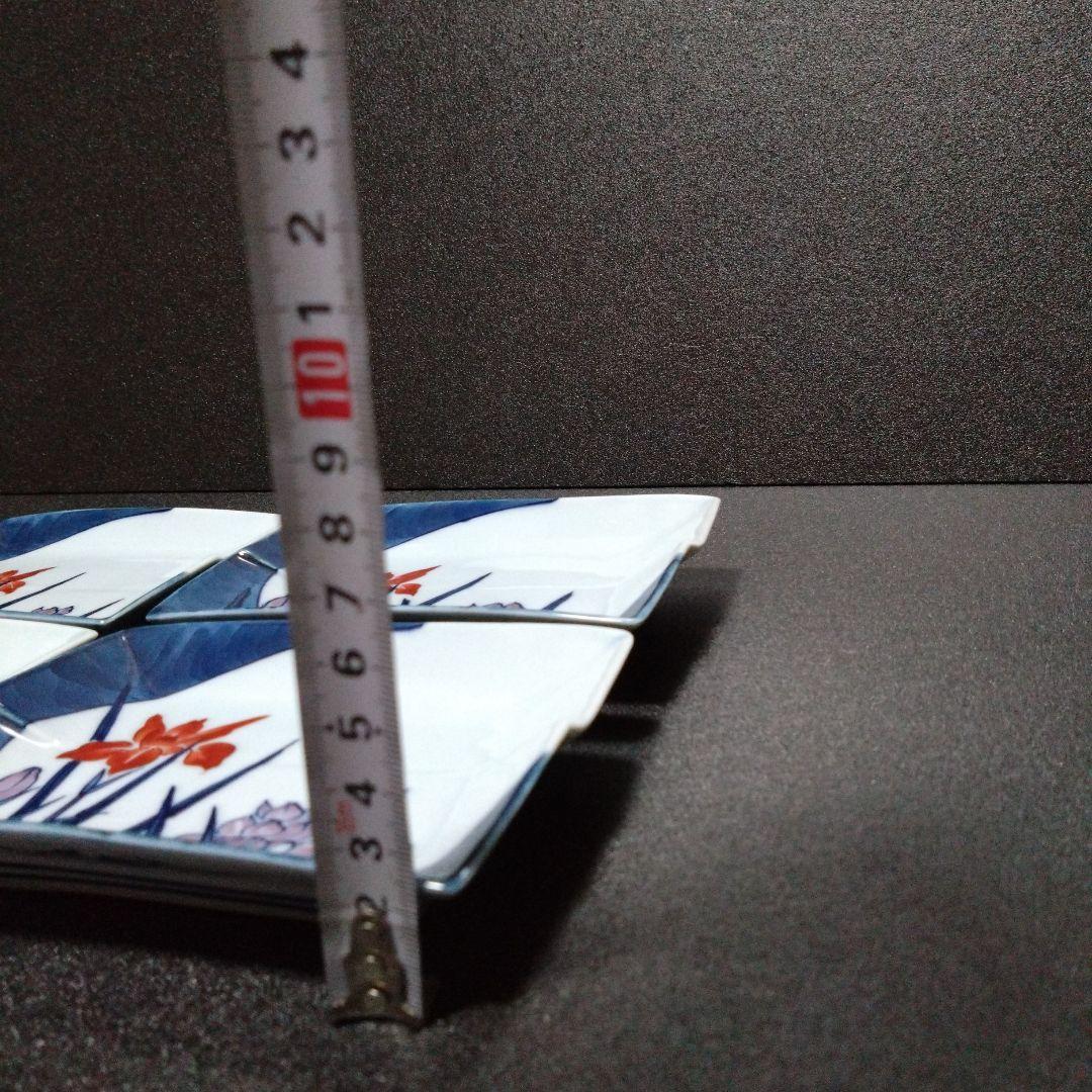 未使用 有田焼 亮秀窯田代亮秀 長角銘々皿5枚　お祝い