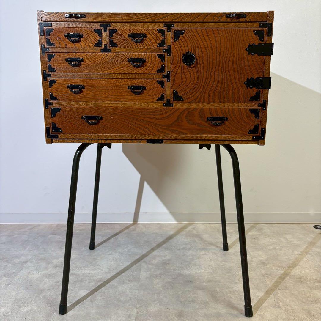 脚付和箪笥　小袖机　箪笥　リメイク家具　脚付棚　和家具　時代家具　和モダン