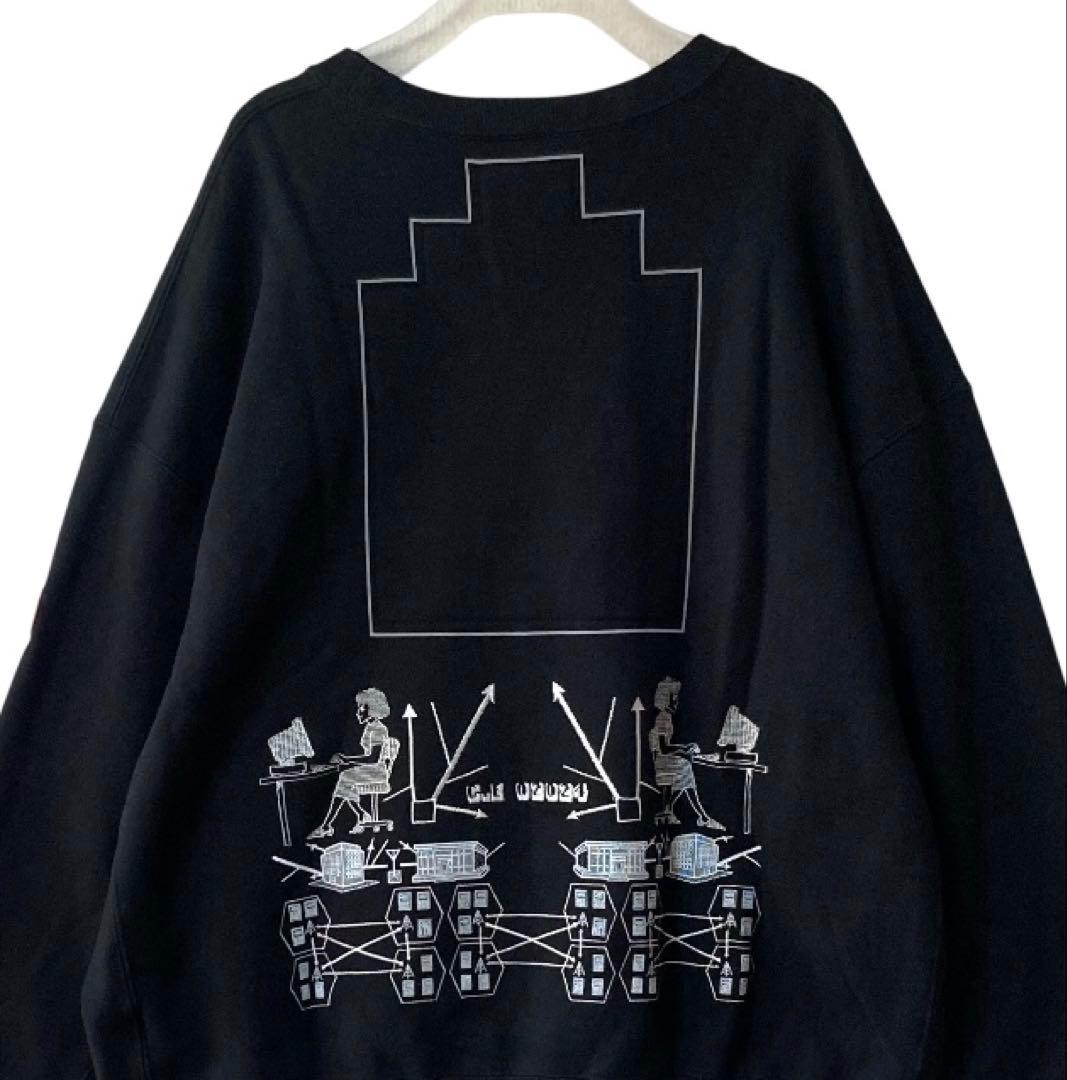 美品‼︎ C.E CAVEMPT スウェット トレーナー 刺繍 プリント ブラック