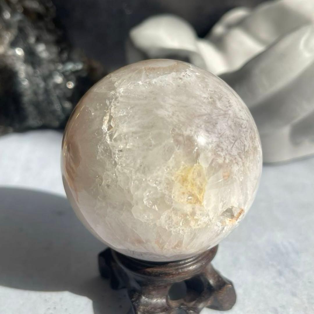 SALE☆ さくら瑪瑙 桜瑪瑙 スフィア アゲート スタンド付き