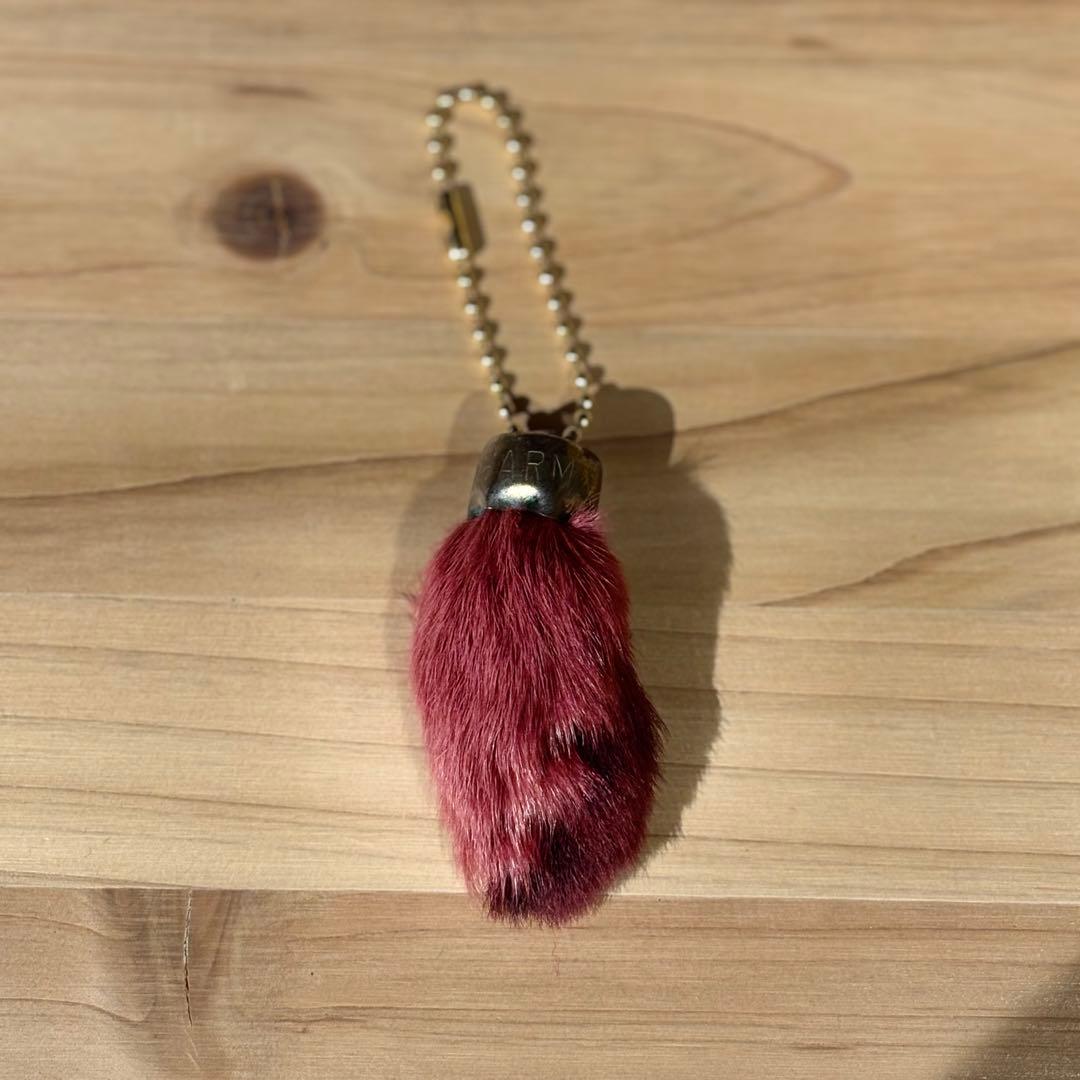 ヴィンテージ ラビットフットラッキーチャーム　アメリカ　ワインレッド