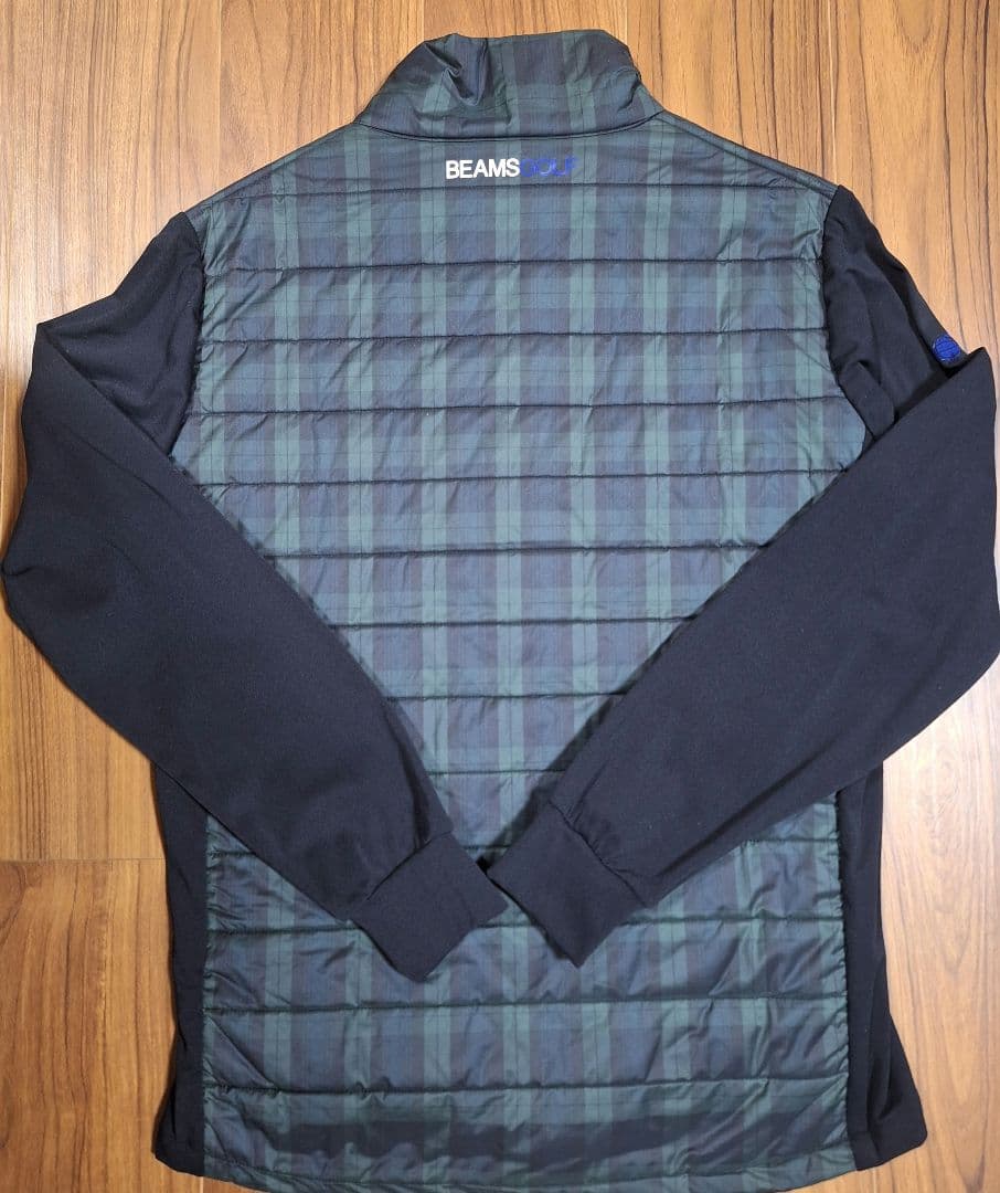 BEAMS GOLF チェック柄 中綿フルジップジャケット