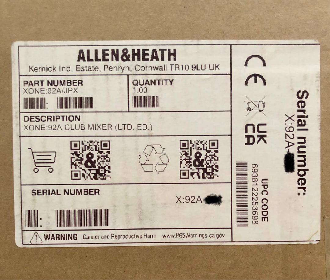 ALLEN & HEATH XONE:92A LIMITED 限定品　新品未開封