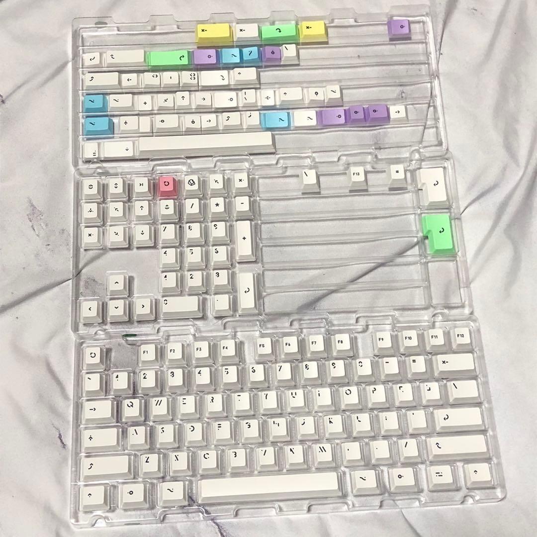 PBT Cherry Milkshake キーキャップ セット 自作キーボード