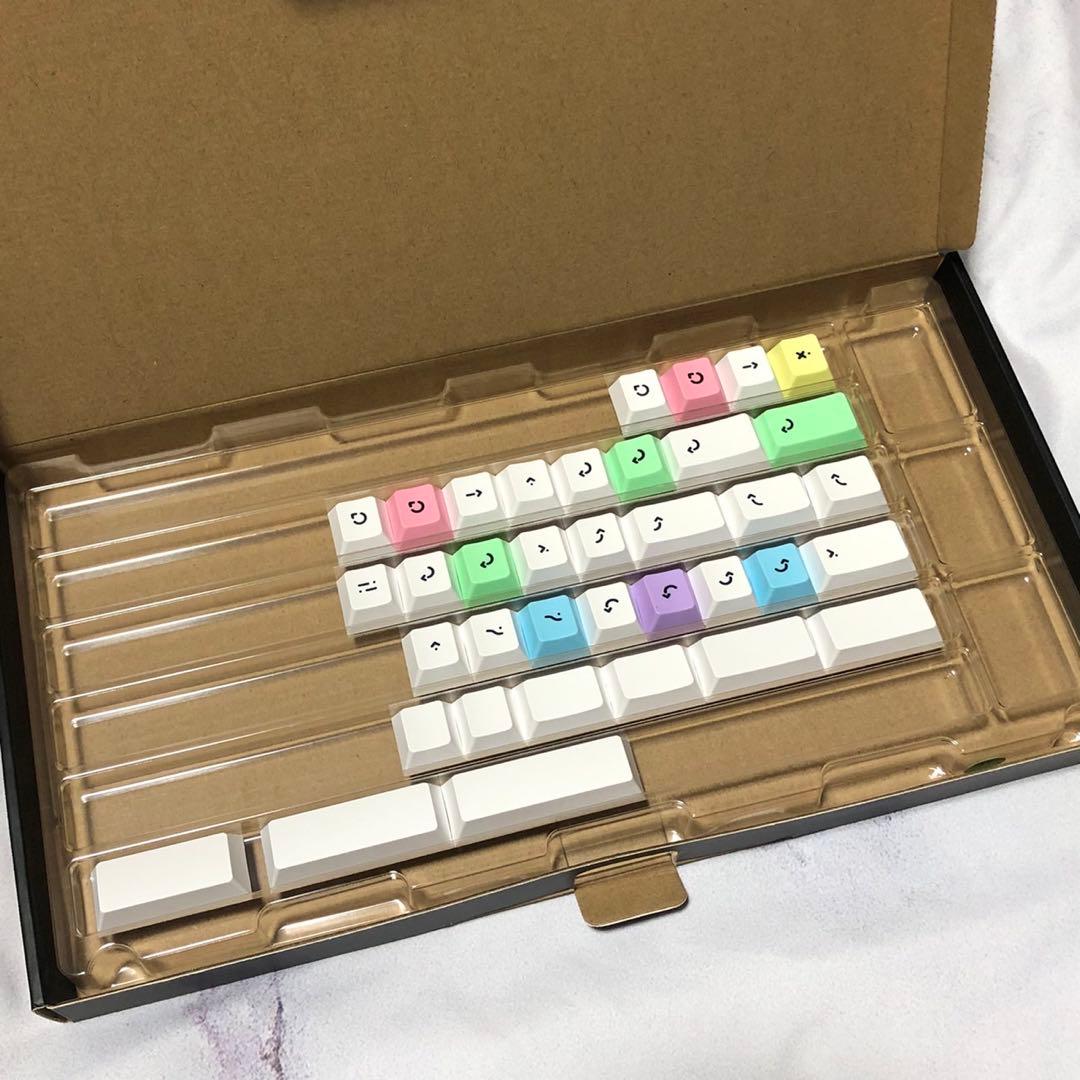 PBT Cherry Milkshake キーキャップ セット 自作キーボード
