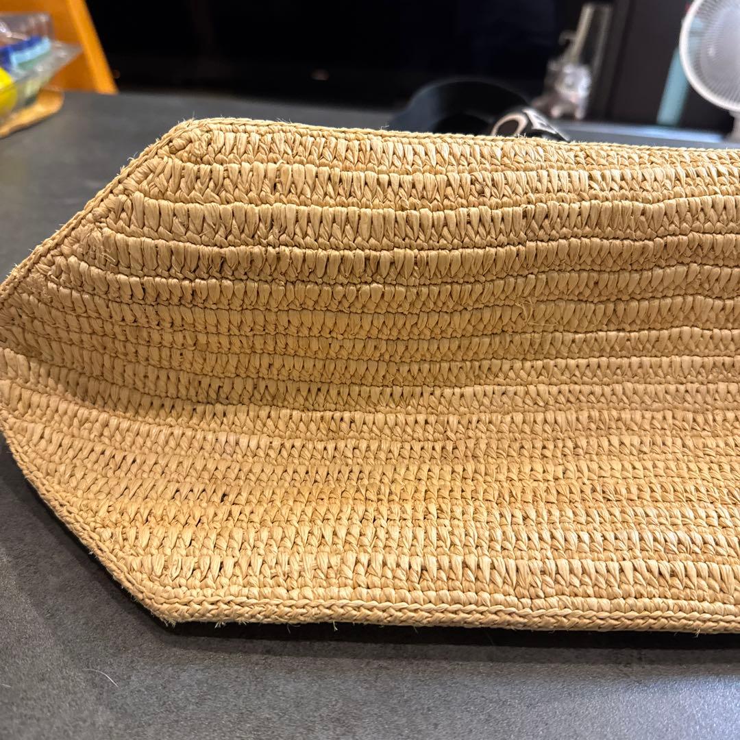 LOEWE ストライプ トートバッグ かごバッグ