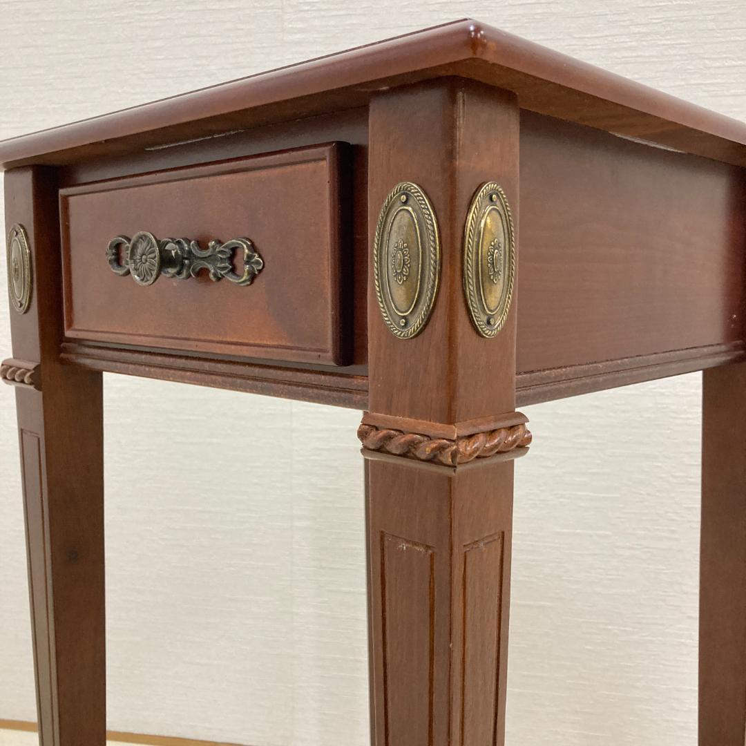 クラシック　サイドテーブル　花台　コンソール　アンティーク調