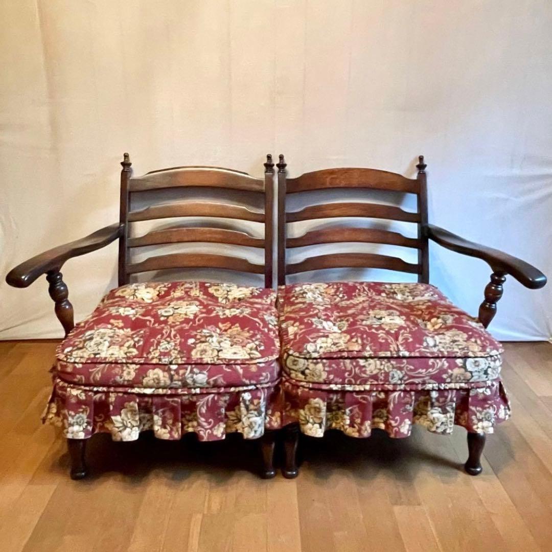 【飛騨産業】\"穂高\" 2人掛けソファ (左肘) ☆背クッション無し