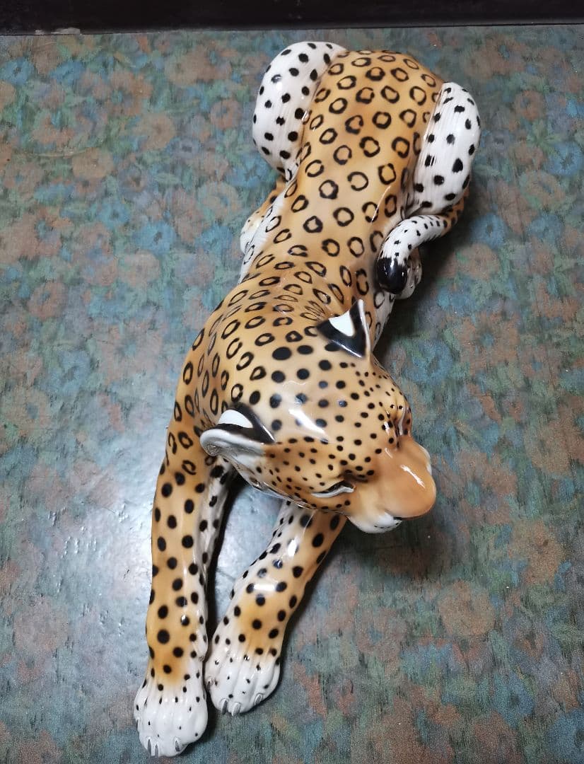 Ceramiche Ronzan イタリア製 ピューマ置物 伏せタイプ