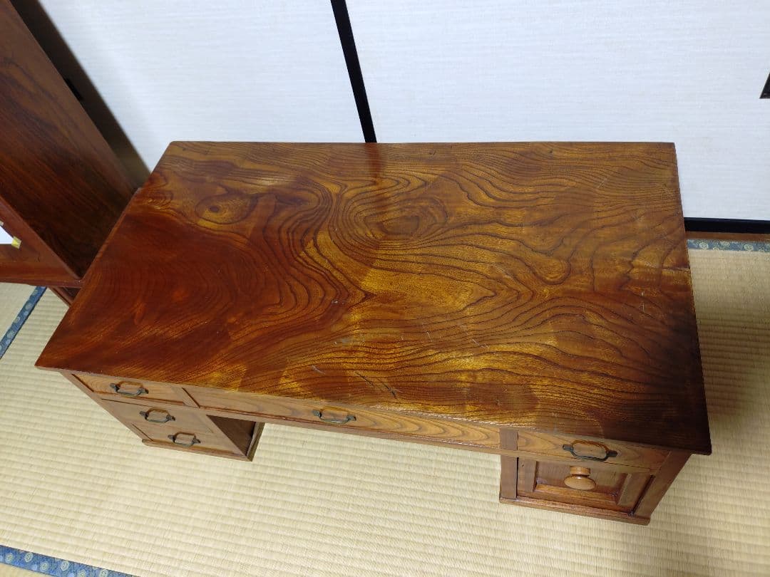 文机 木製 昭和レトロ 引き出し付き