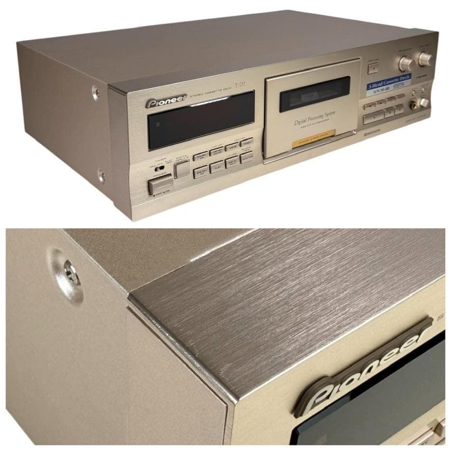 優良動作品・録音動作確認済◆パイオニア 3ヘッドシングルカセットデッキ T-D7