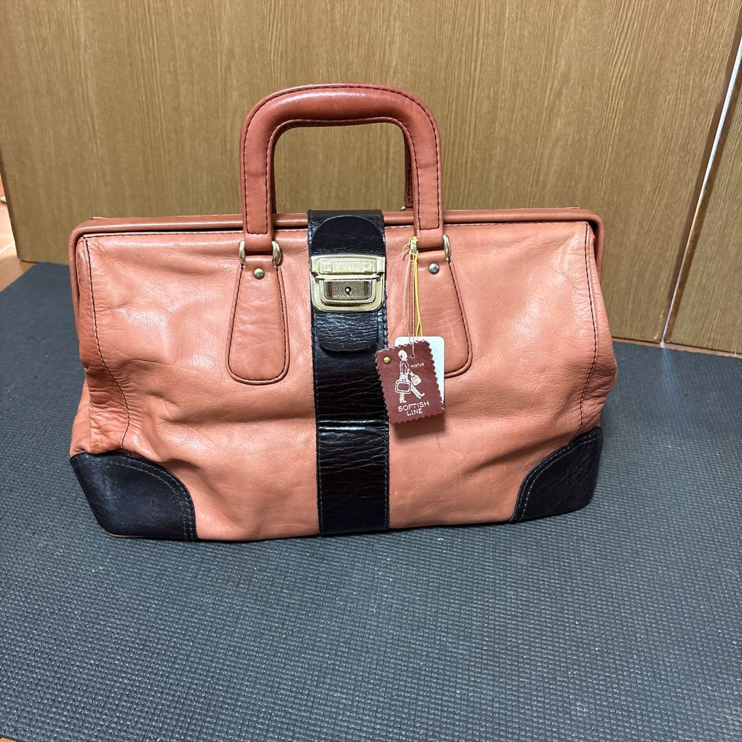 希少【PORTER】初期SOFTISH LINE ボストン茶・黒　⭐︎牛革AL