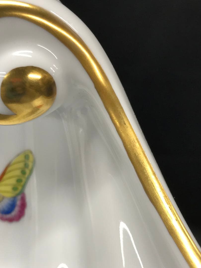 【美品】HEREND ヘレンド　ビクトリアプレイン　シェルディッシュ　プレート