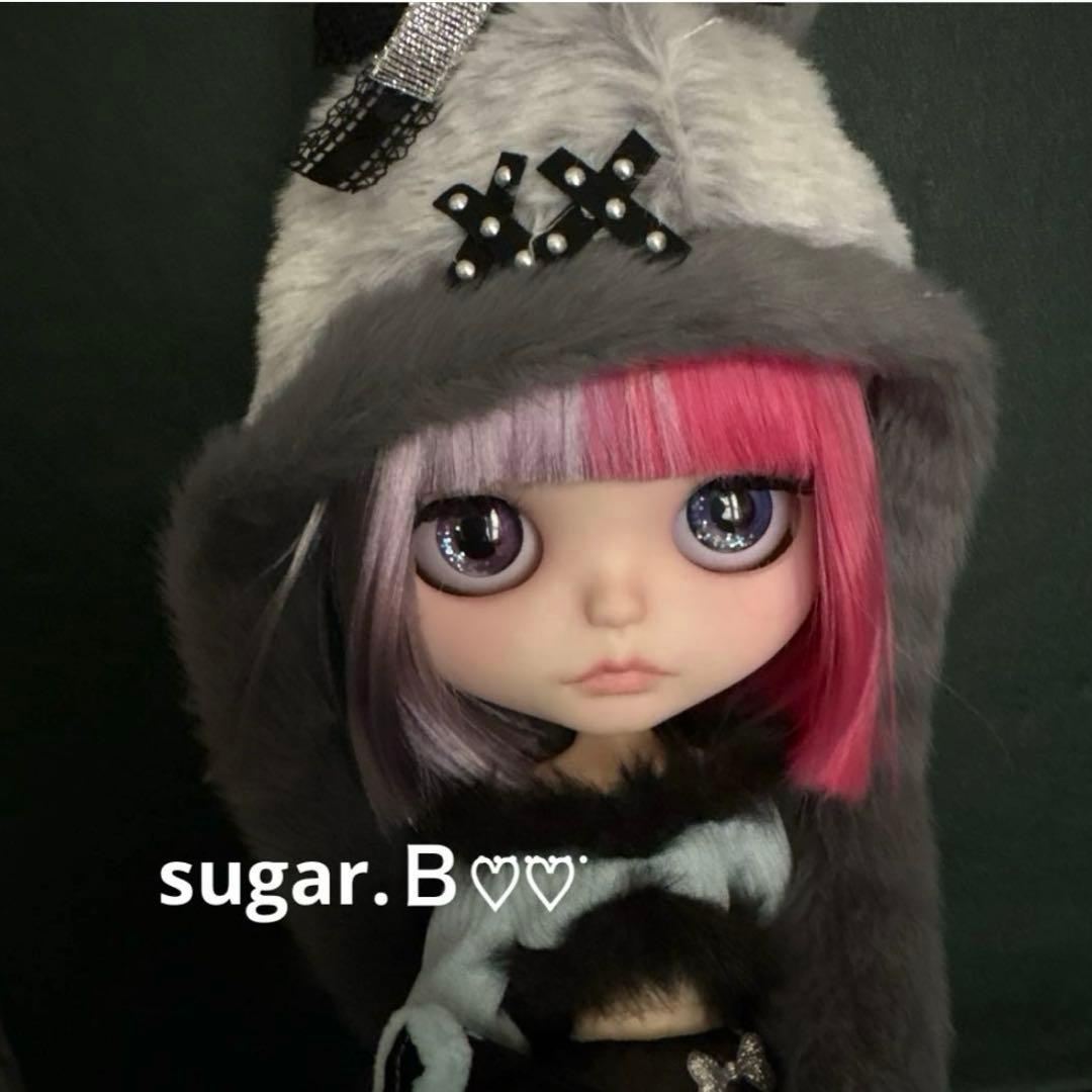 アイシードールカスタム❤︎ピンク×薄パープル❤︎ボブ