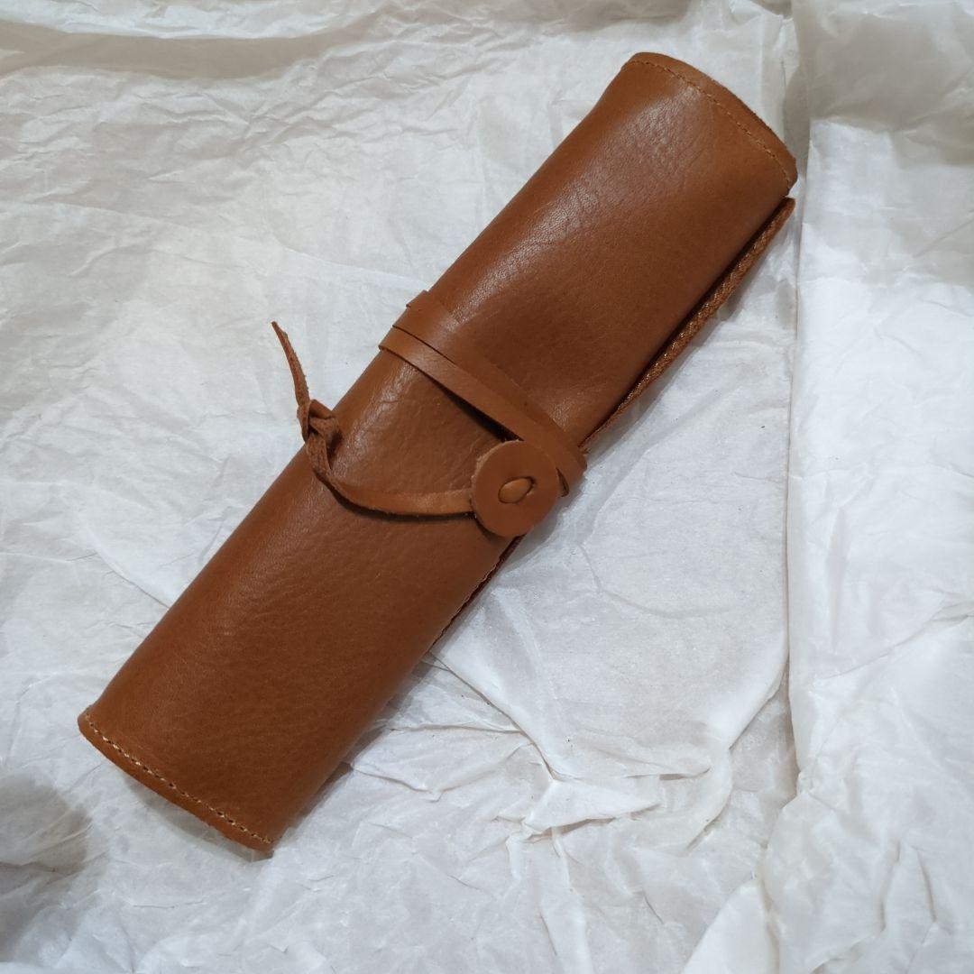 ロール ペンケース(革製) haCoBee　[ブラウン]　売切商品