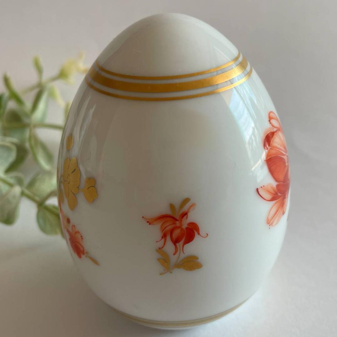 KPM ベルリン王立磁器製陶所 エッグ 卵型 置物 ドイツ製 花