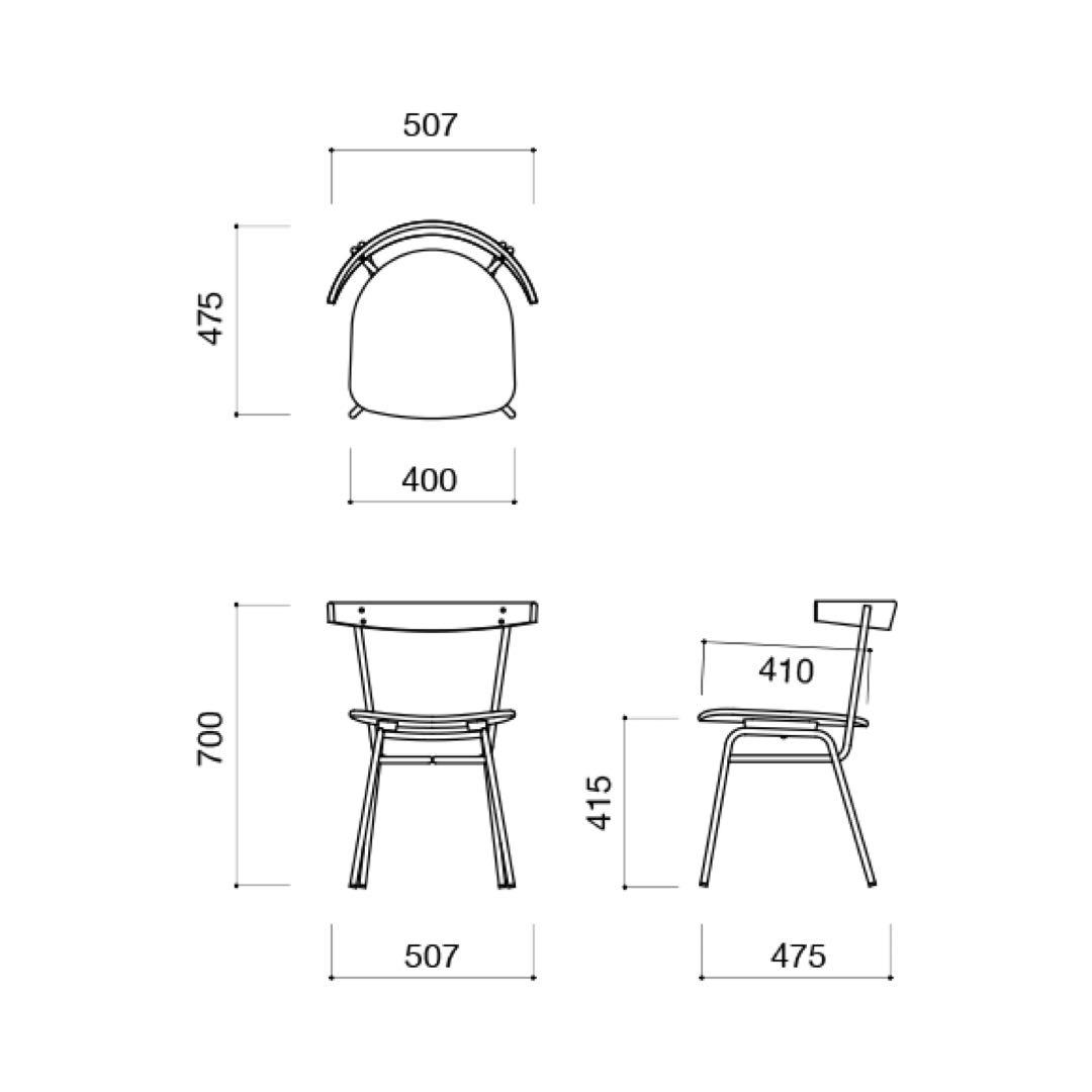 IDEE イデー FERRET CHAIR WOOD SEAT White