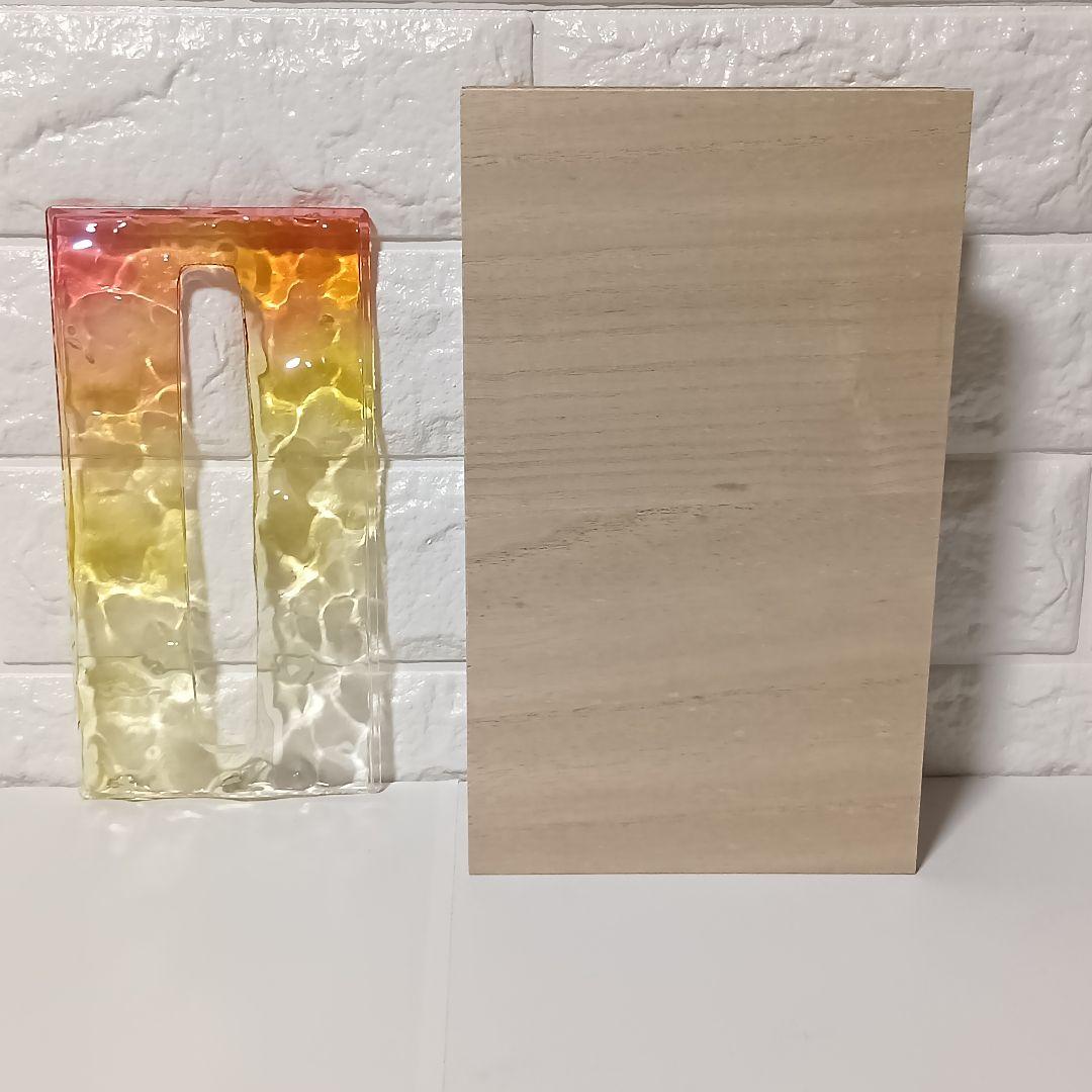 【1225】オーシャンアート　立体波紋　ウッドレジン　ティッシュケース　海雑貨