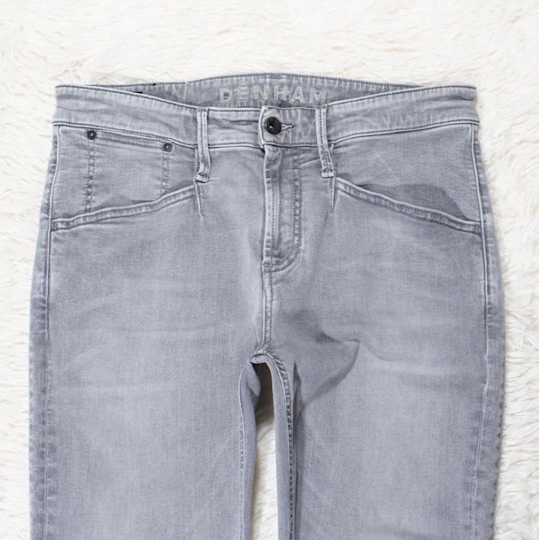 希少《DENHAM》BOLDER(W31)グレー スキニーパンツ ジップフライ