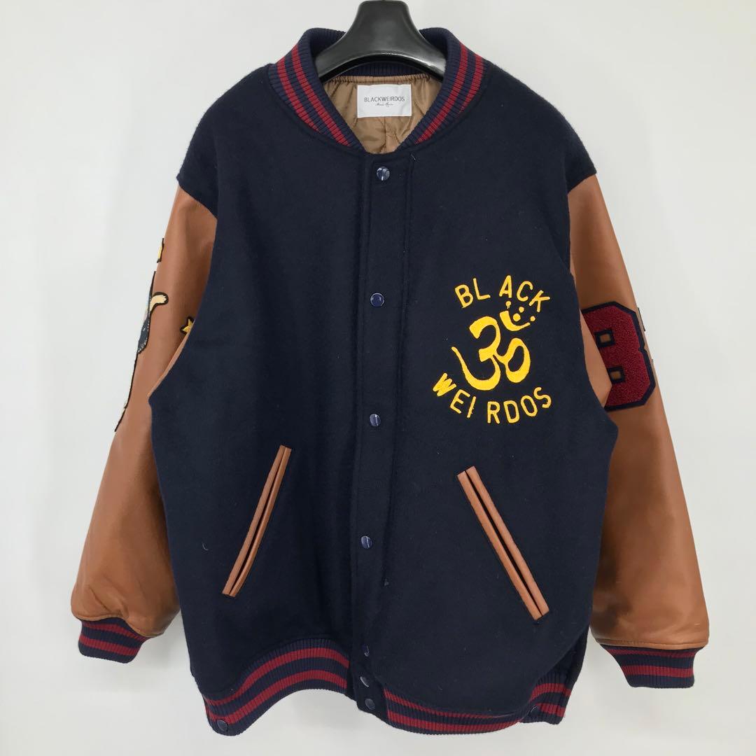 BLACK WEIRDOS スタジャン　L　牛革