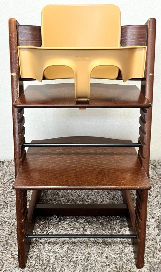 送料無料 ベビーガード付き ストッケ トリップトラップ ブラウン