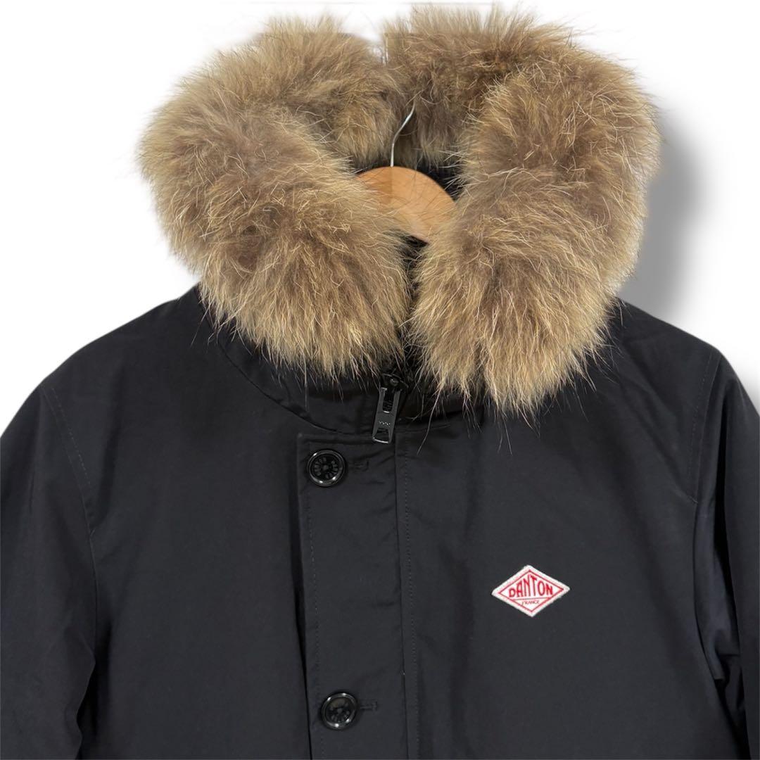【おさるさん】DANTONダウンジャケットブラック/40(L相当）