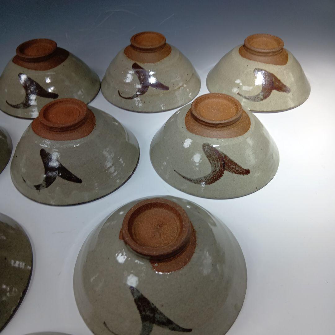 値下げ茶道具　絵唐津数茶碗10客　福森研晃作　 共箱　美品