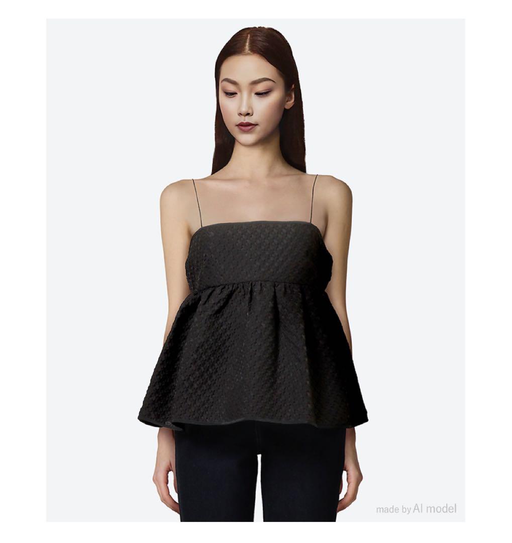 新品 セシリーバンセン Selena Top キャミソール UK10 ブラック