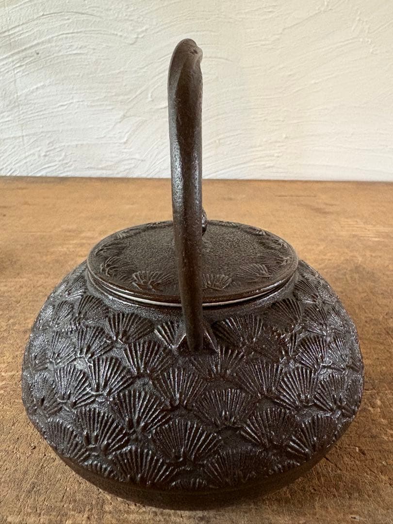 南部鉄器　鉄瓶　急須　松葉　未使用