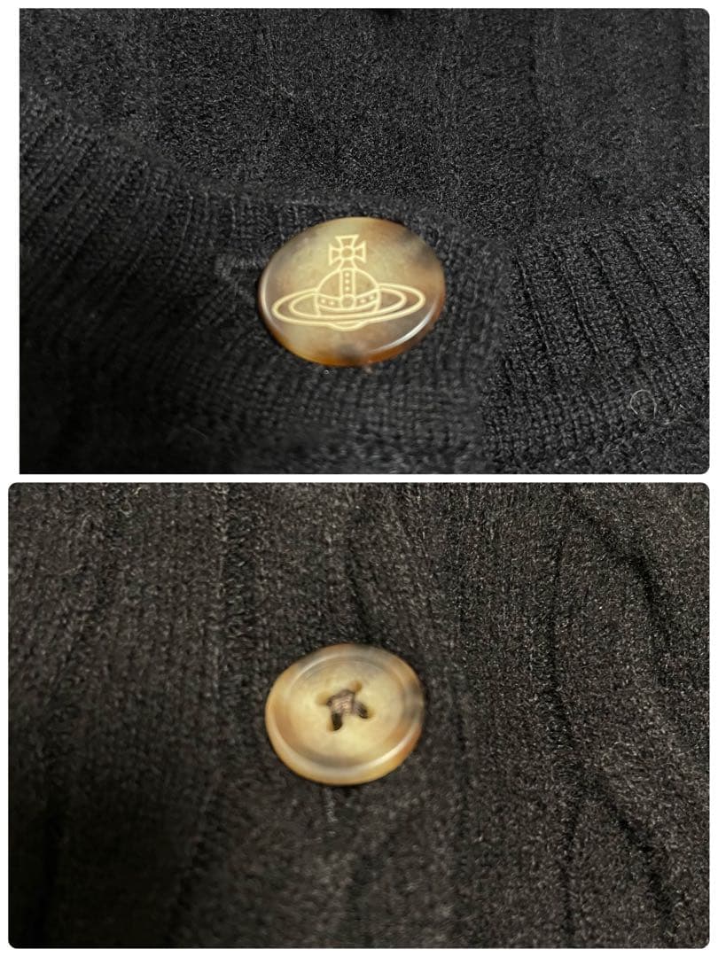 未使用級　ヴィヴィアンウエストウッド　表記40 ケーブルニットクルーカーディガン