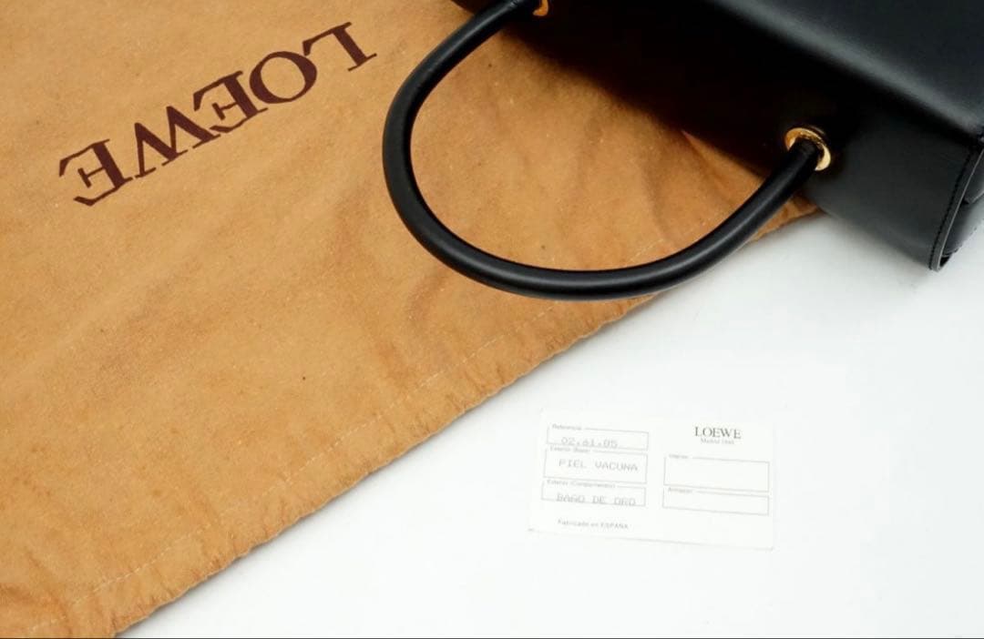 ロエベ　フォーマル　ハンドバッグ　レザー　アナグラム