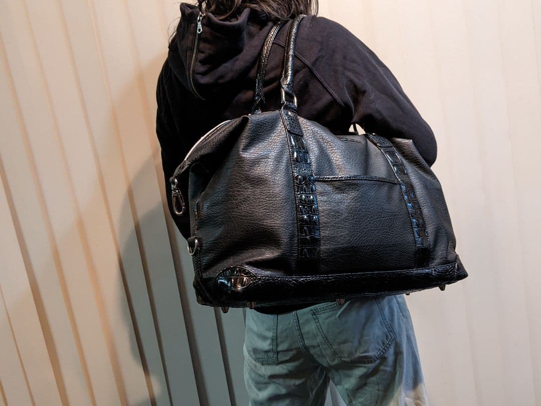 ブラック&ホワイト　ゴルフ　2way　トートバッグ　ショルダーバッグ　靴入れ