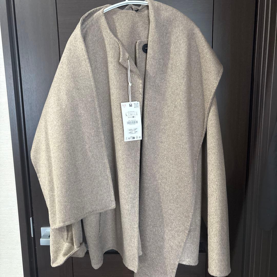 ZARA ウールショートスカーフコート　L