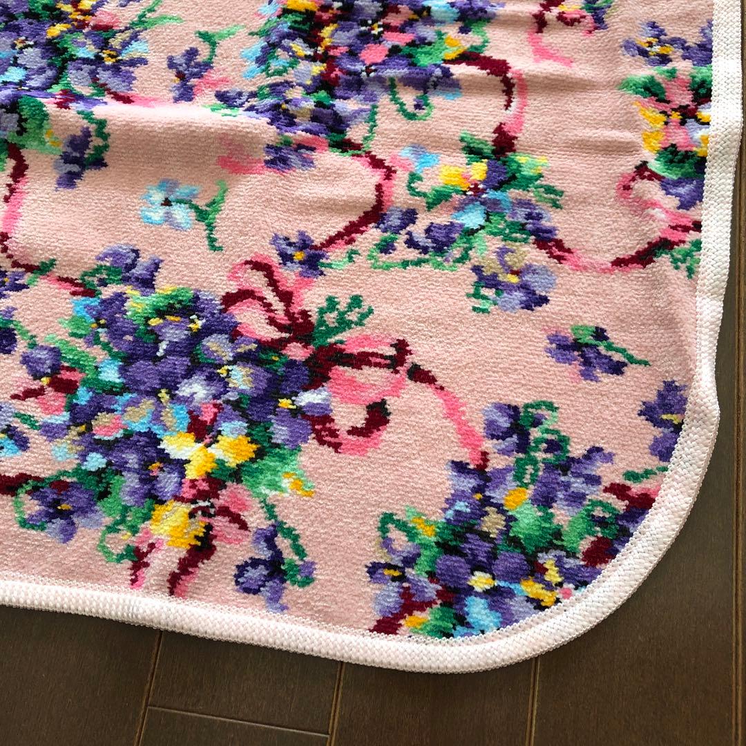 未使用　レイクアルスター　スミレ　ワイドドレスエプロン　シェニール織　ピンク